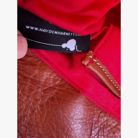 Paule Marrot Editions Hayden Harnet Leather & Canvas Multi Color Top Handle Bag - Picture 8 of 15